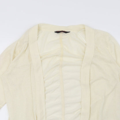 Miss Selfridge Womens Beige Geometric  Cardigan Jumper Size 14