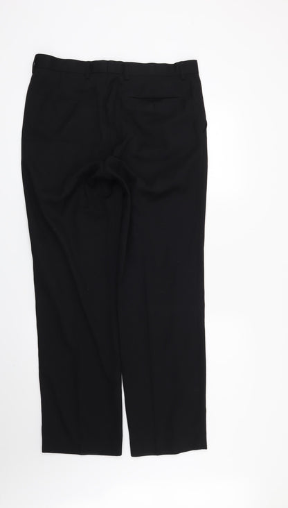 Burton Mens Black   Trousers  Size 34 in L31 in