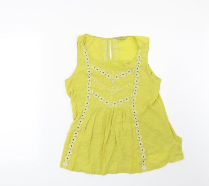 NEXT Womens Green Geometric  Basic Blouse Size 12