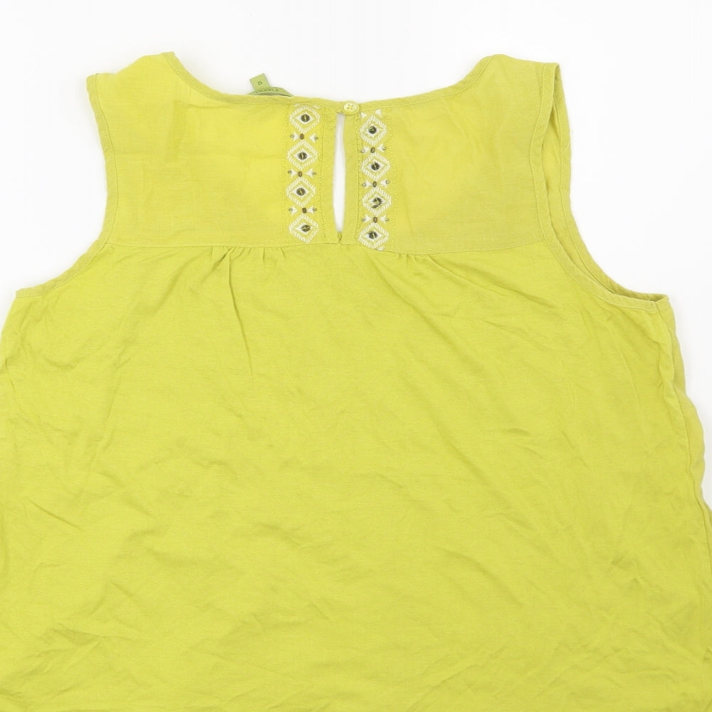 NEXT Womens Green Geometric  Basic Blouse Size 12
