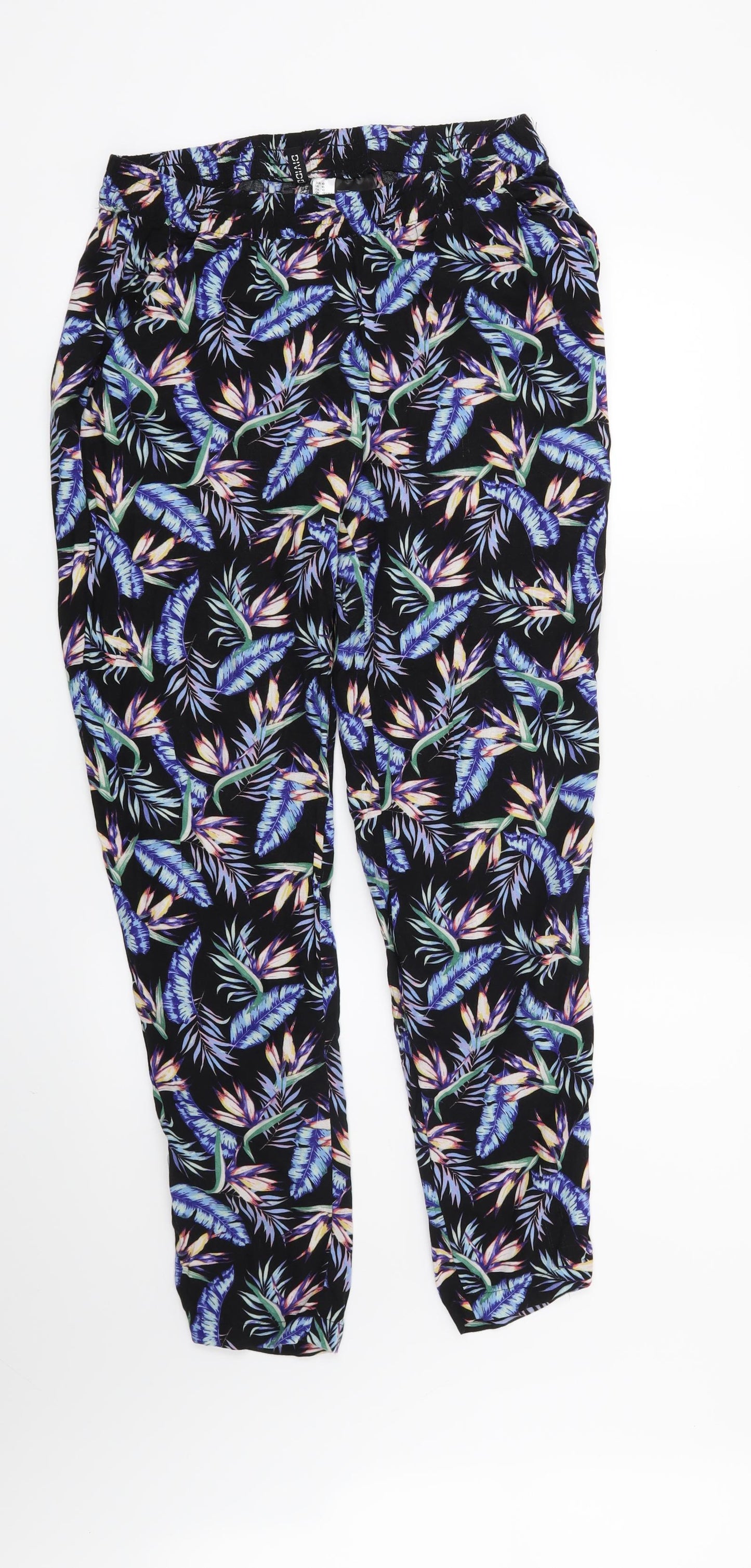 Womens UK Size 12 H&M Regular Fit  Black Trousers