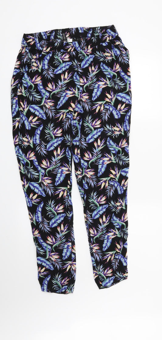 Womens UK Size 12 H&M Regular Fit  Black Trousers
