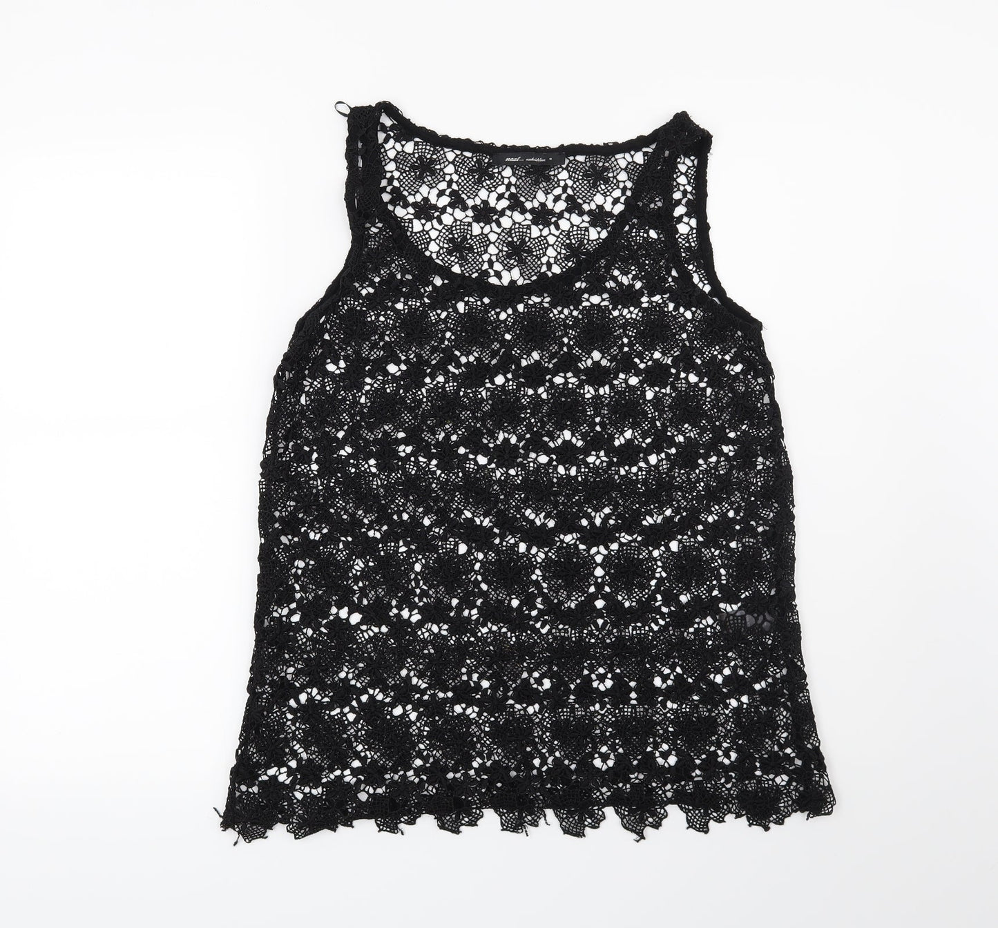 Womens UK Size 8 NEXT Black Basic Blouse