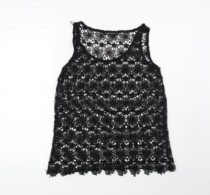 Womens UK Size 8 NEXT Black Basic Blouse