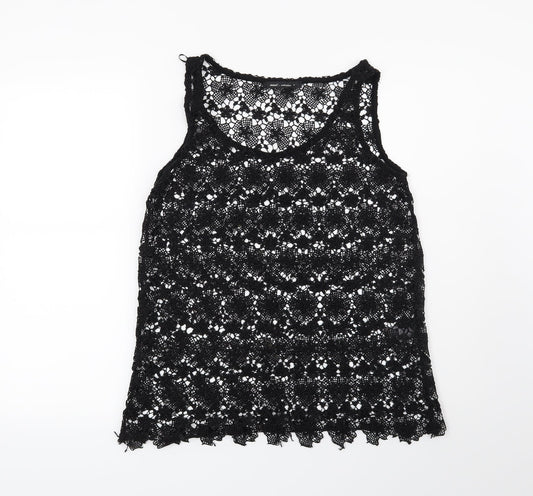 Womens UK Size 8 NEXT Black Basic Blouse