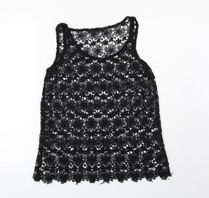 Womens UK Size 8 NEXT Black Basic Blouse