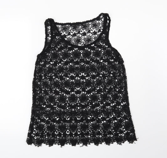 Womens UK Size 8 NEXT Black Basic Blouse