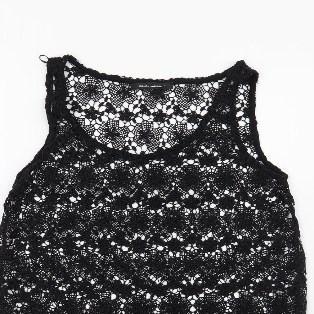 Womens UK Size 8 NEXT Black Basic Blouse