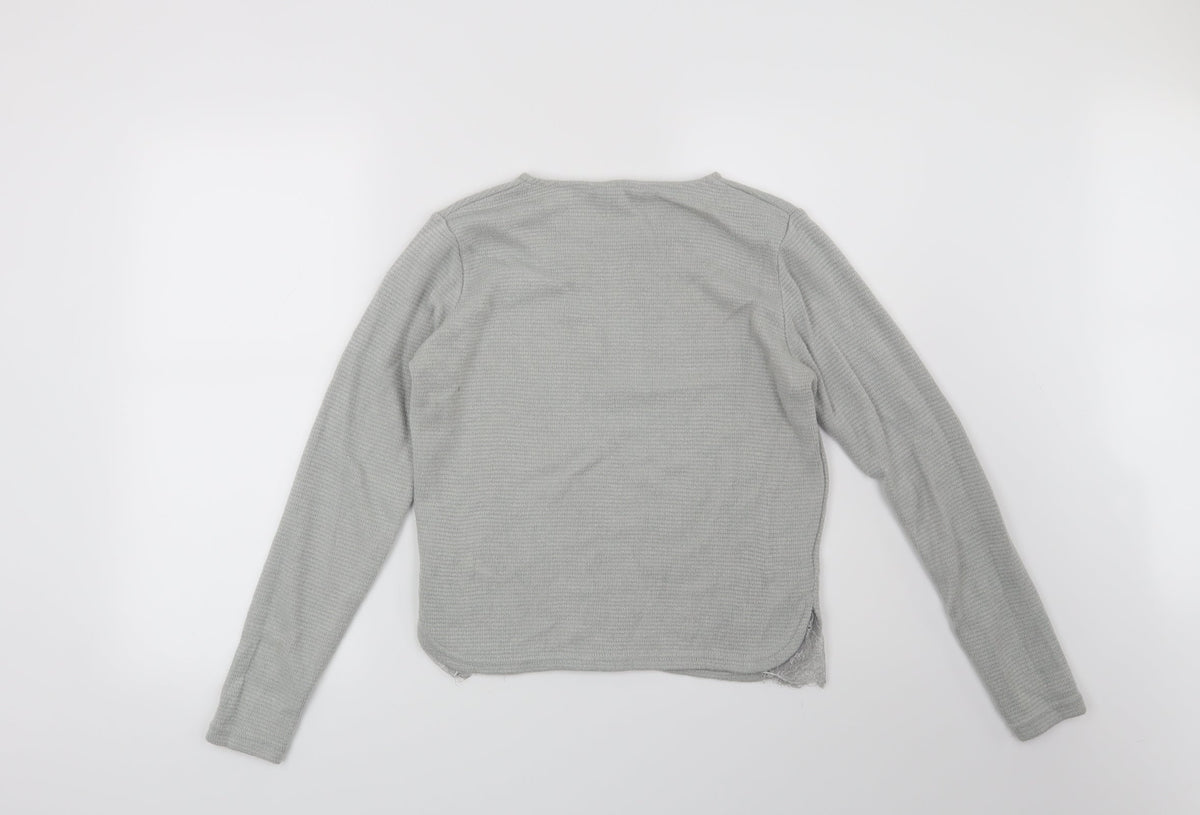 New Look Womens Grey   Pullover Sweatshirt Size 8