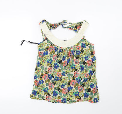 Womens UK Size 8 Dorothy Perkins Green Basic Blouse