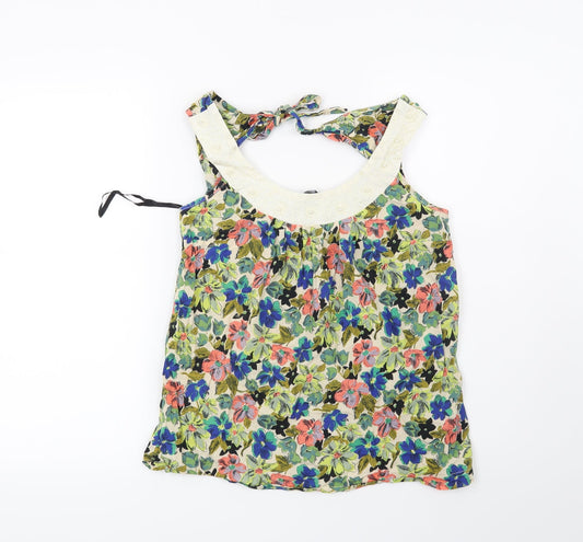 Womens UK Size 8 Dorothy Perkins Green Basic Blouse