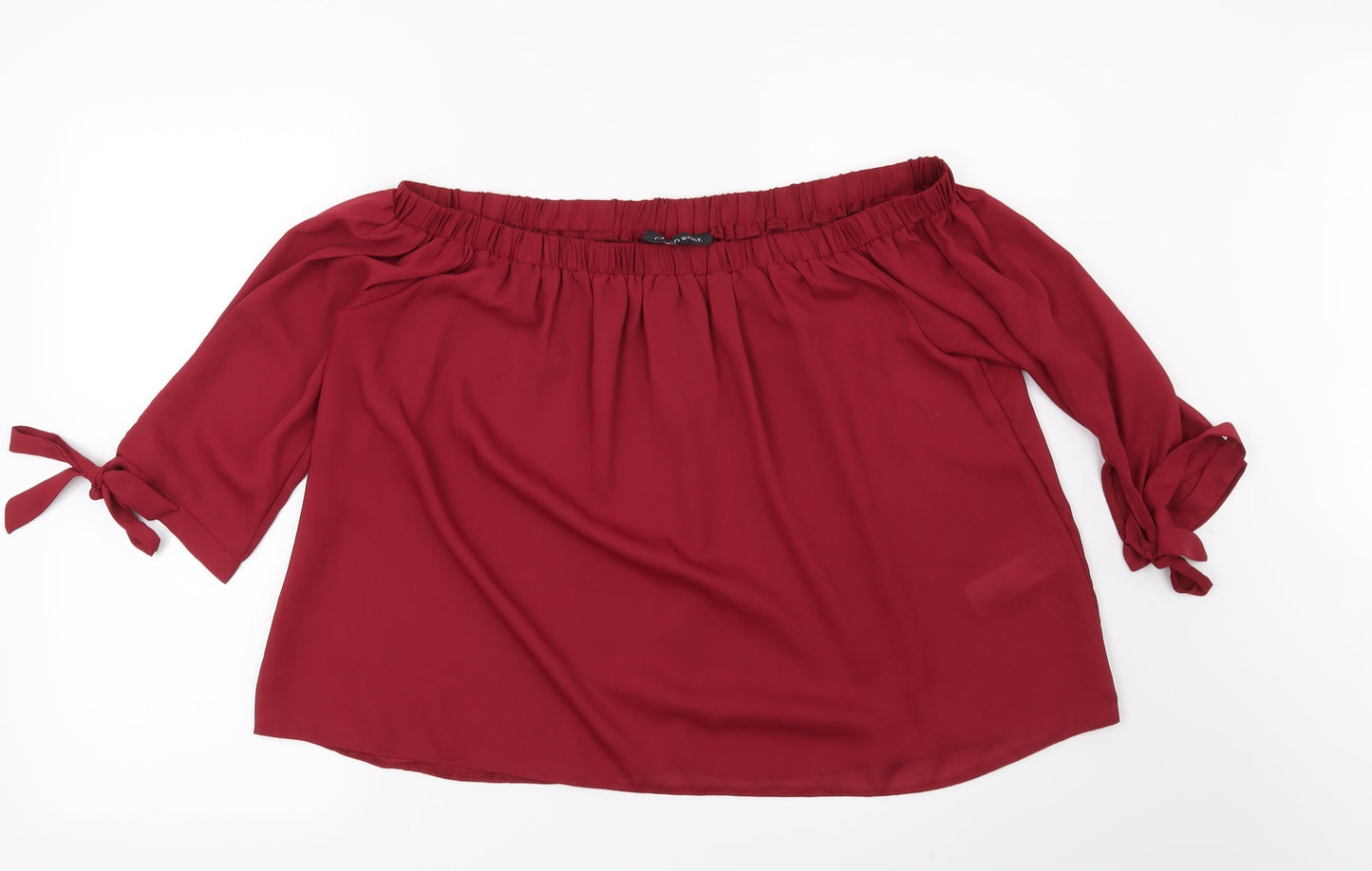 Womens UK Size 10 Cameo Rose Red Basic Blouse
