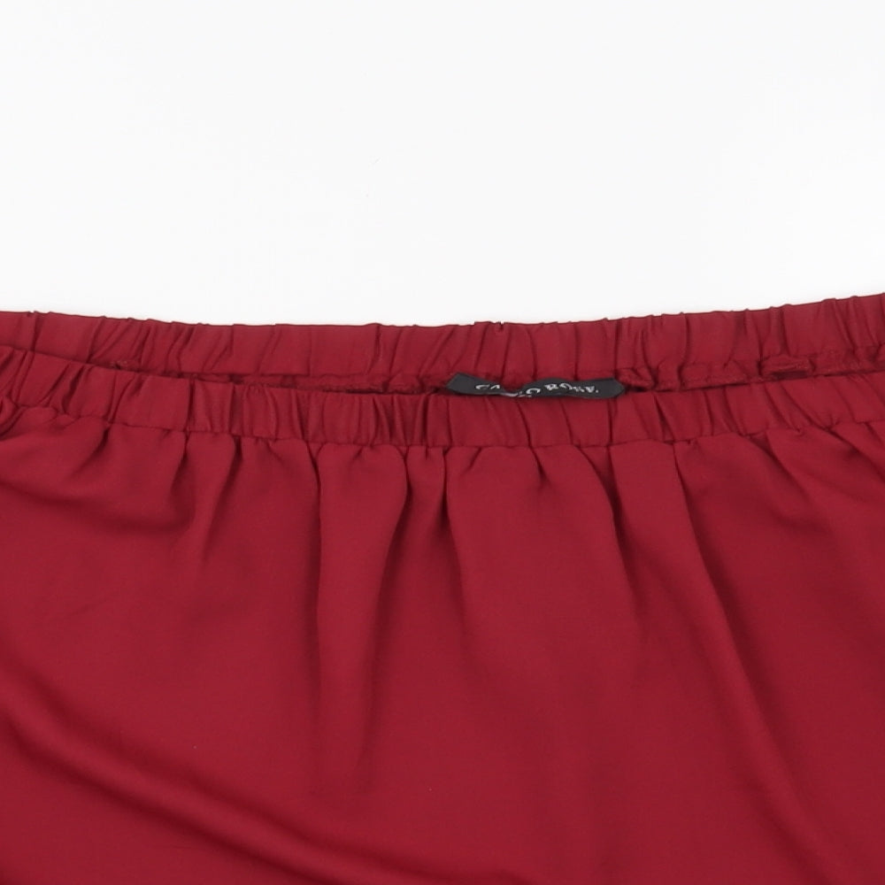 Womens UK Size 10 Cameo Rose Red Basic Blouse