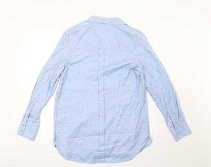 Womens UK Size 12 NEXT Blue Basic Button-Up