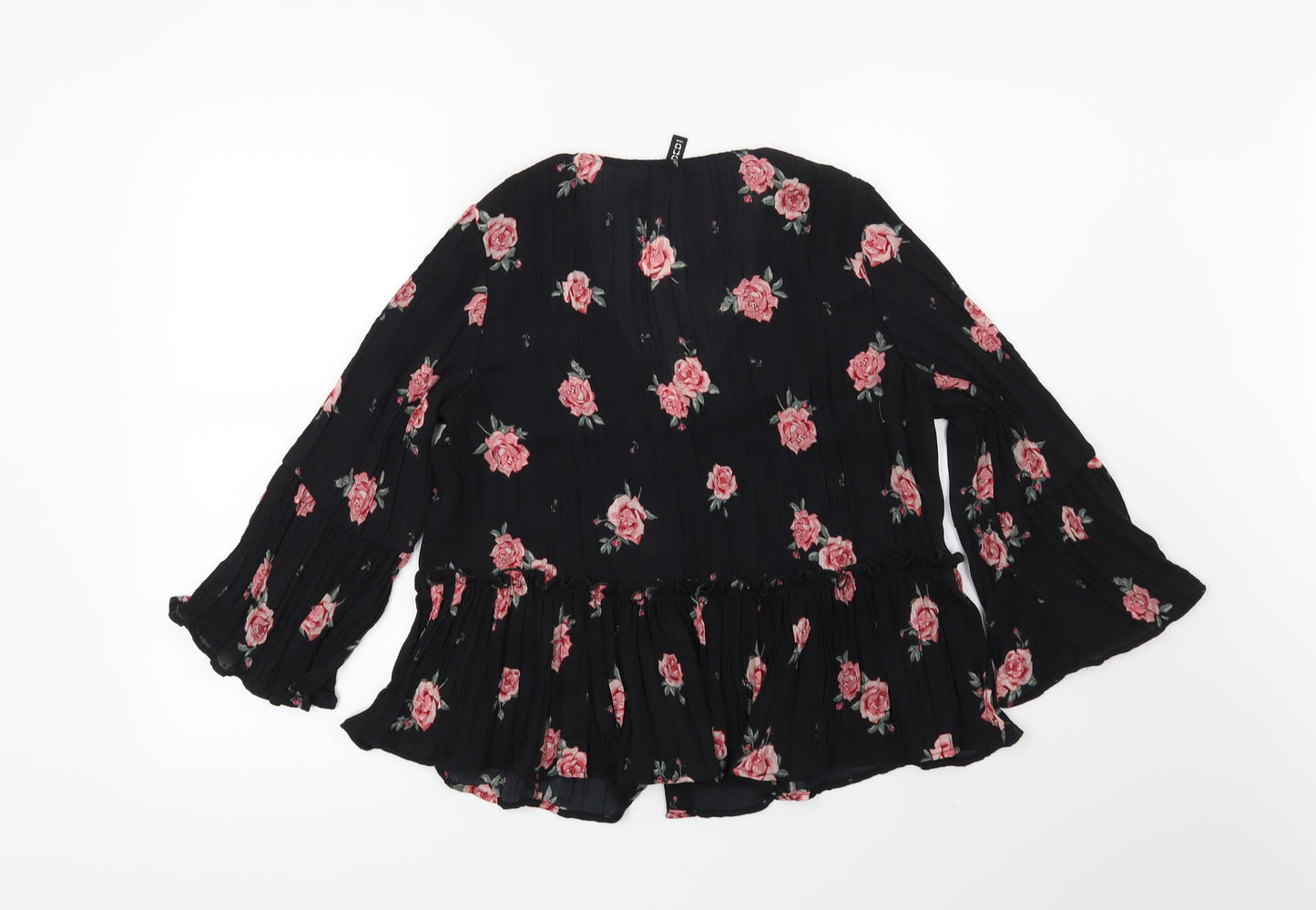 Womens UK Size 10 H&M Black Basic Blouse