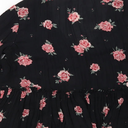 Womens UK Size 10 H&M Black Basic Blouse