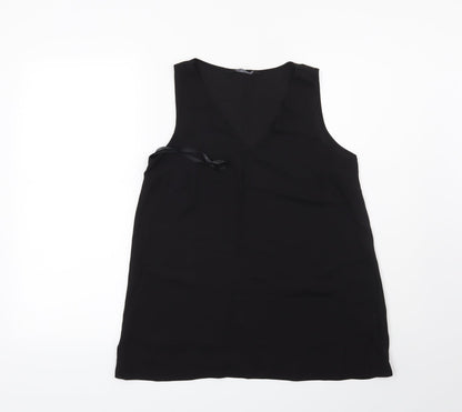 Womens UK Size 8 Dorothy Perkins Black Basic Blouse