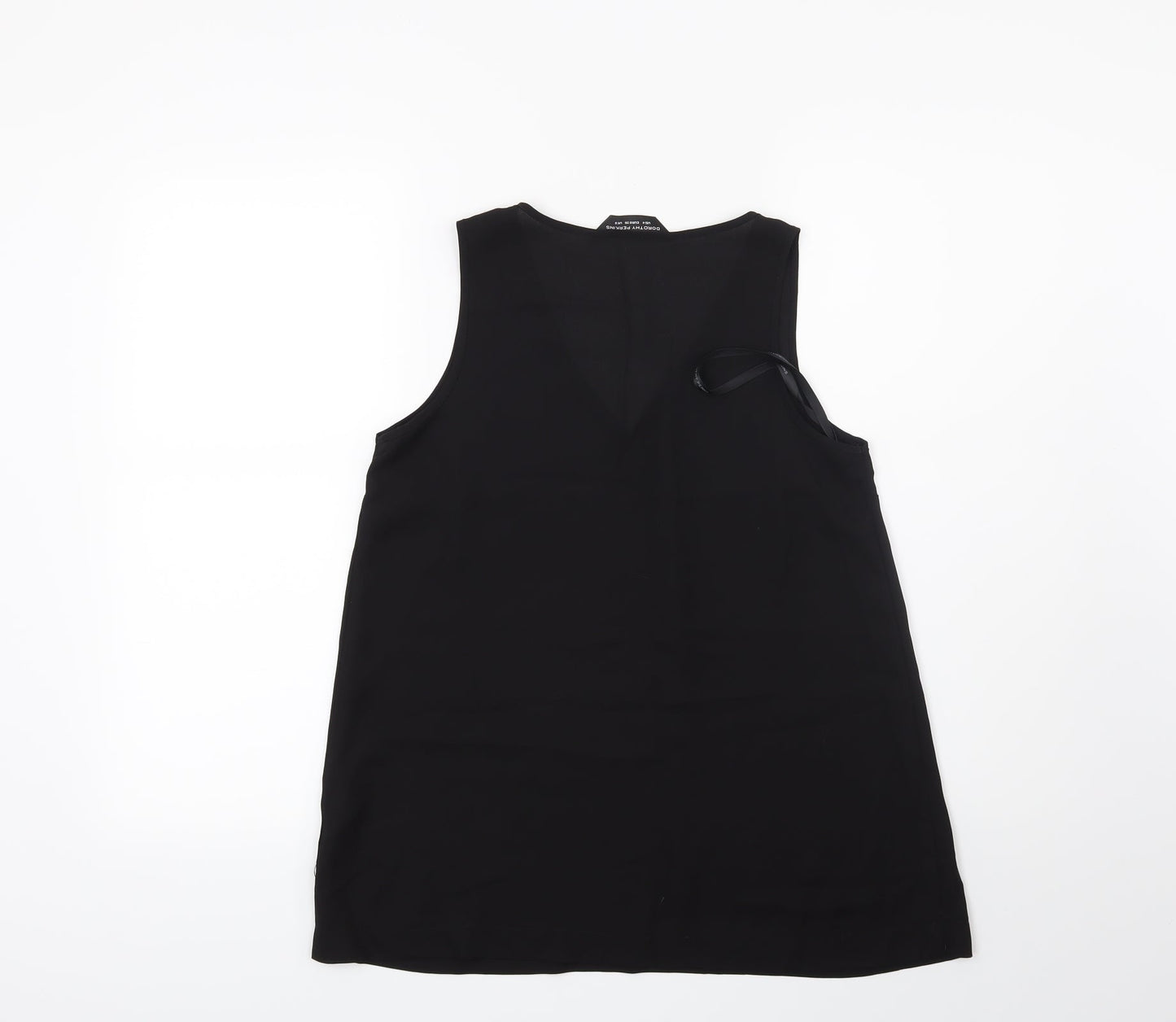 Womens UK Size 8 Dorothy Perkins Black Basic Blouse
