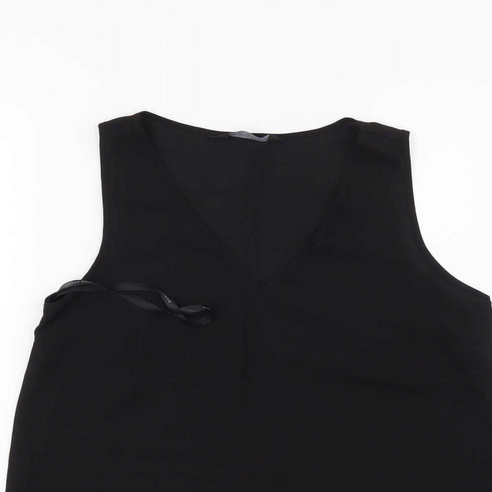 Womens UK Size 8 Dorothy Perkins Black Basic Blouse