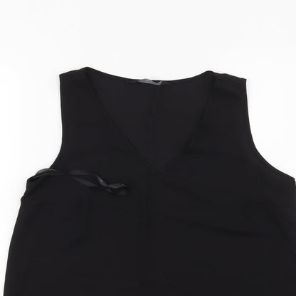 Womens UK Size 8 Dorothy Perkins Black Basic Blouse
