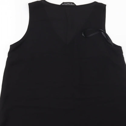 Womens UK Size 8 Dorothy Perkins Black Basic Blouse