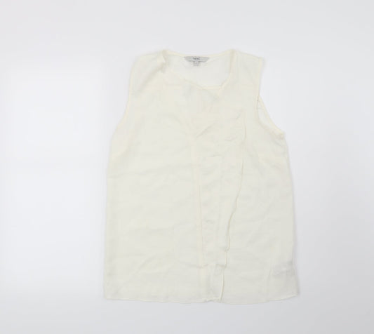 Womens UK Size 8 NEXT Beige Basic Blouse
