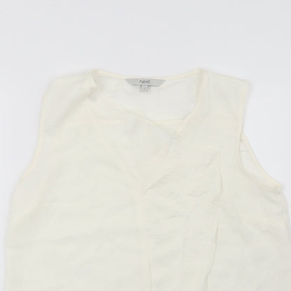 Womens UK Size 8 NEXT Beige Basic Blouse