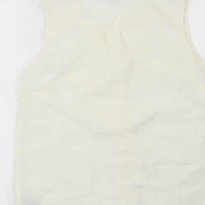 Womens UK Size 8 NEXT Beige Basic Blouse