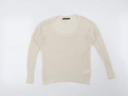 Crafted Womens Beige   Pullover Jumper Size 10