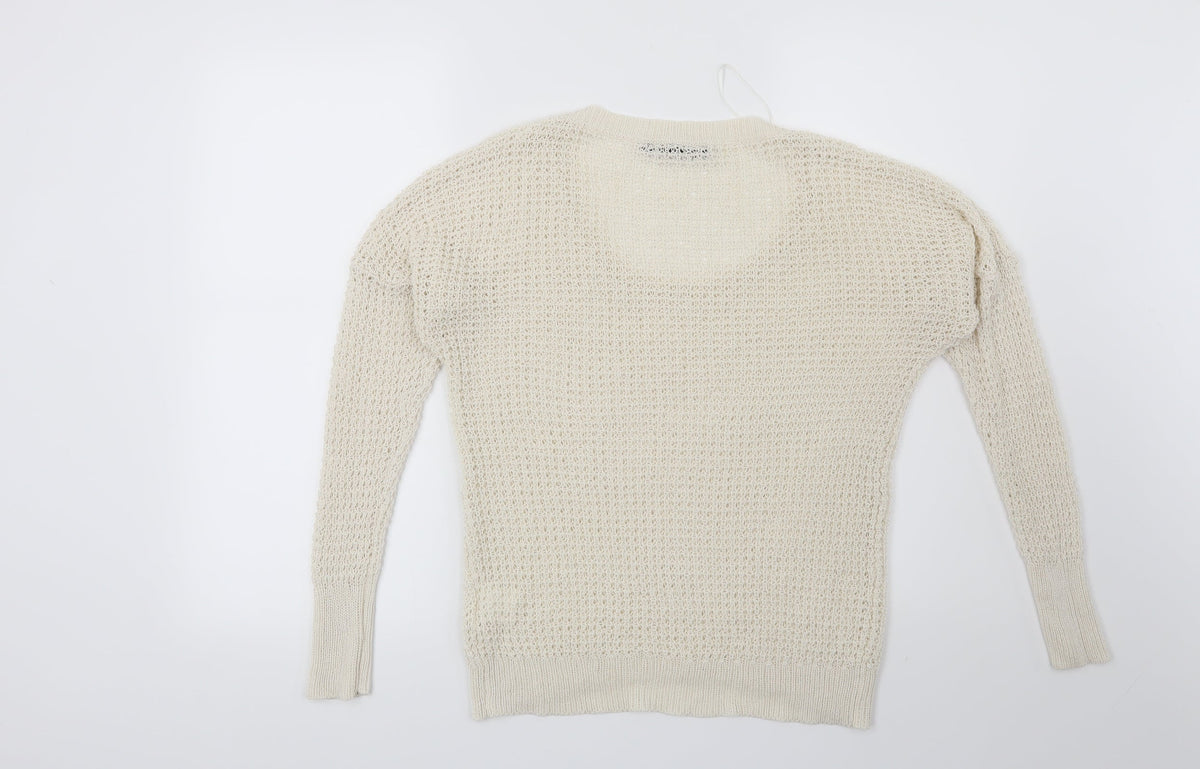 Crafted Womens Beige   Pullover Jumper Size 10