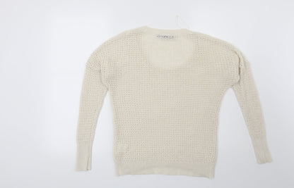 Crafted Womens Beige   Pullover Jumper Size 10