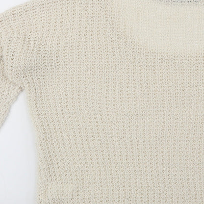 Crafted Womens Beige   Pullover Jumper Size 10