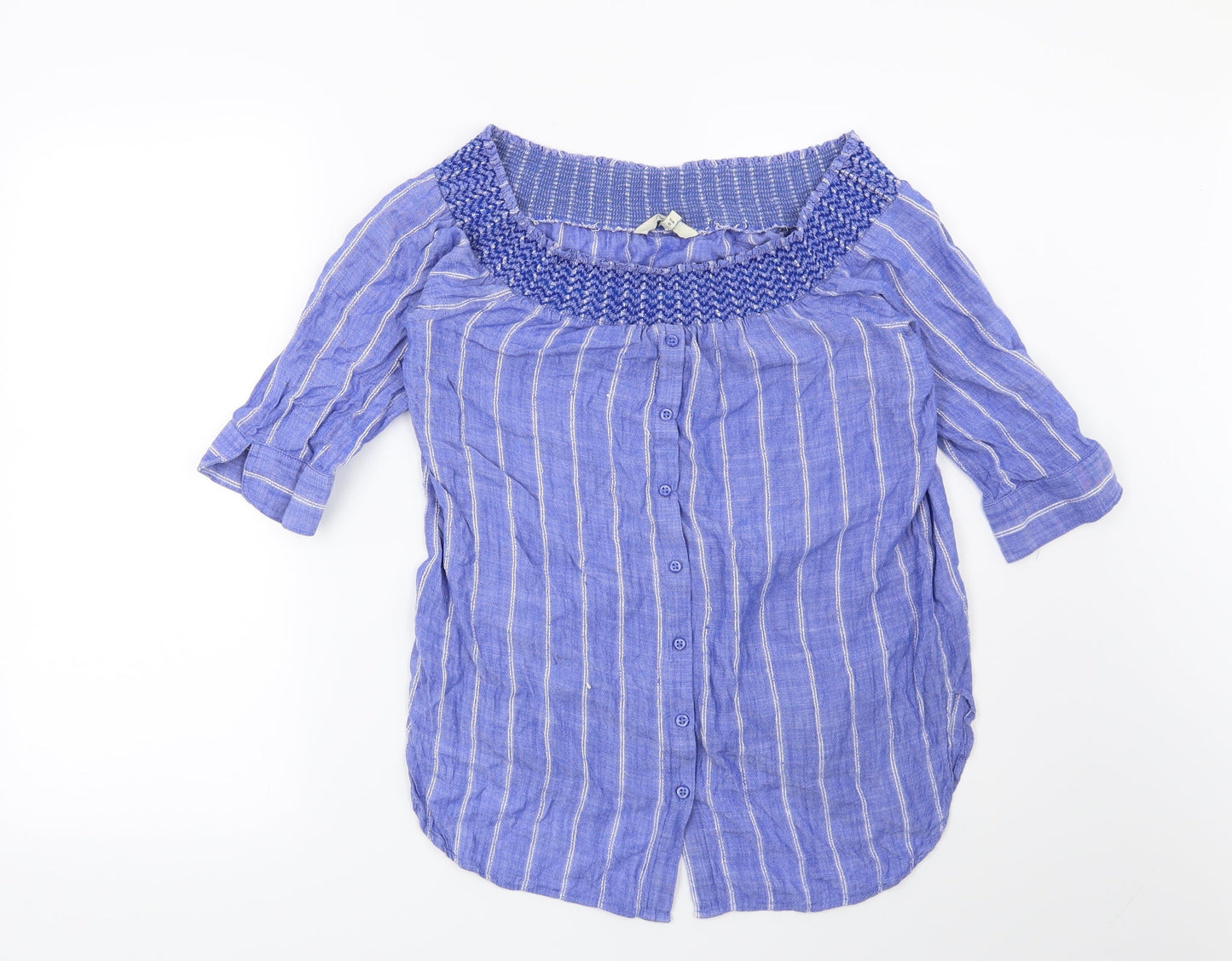 Womens UK Size 12 NEXT Blue Basic Blouse