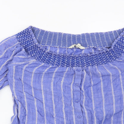 Womens UK Size 12 NEXT Blue Basic Blouse