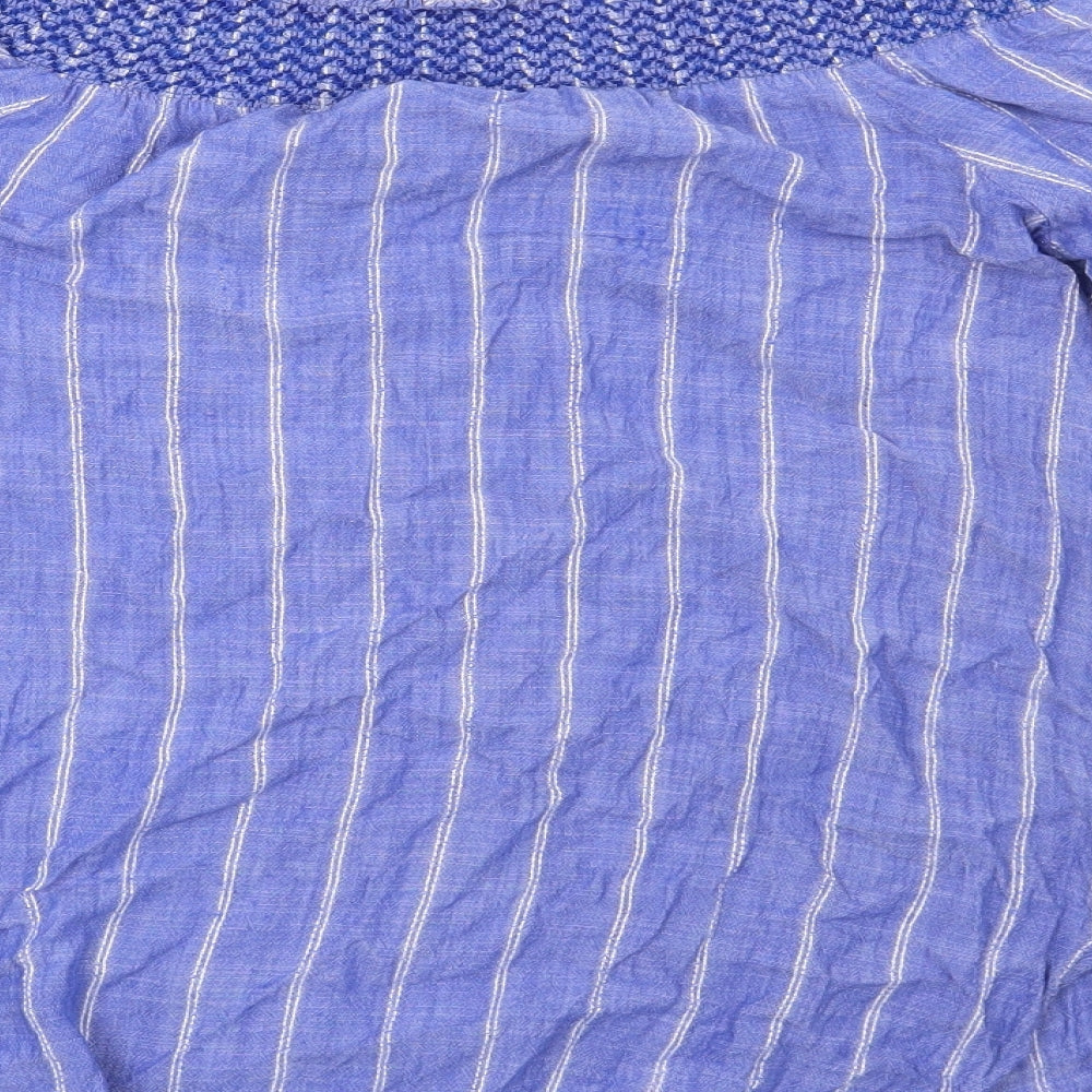 Womens UK Size 12 NEXT Blue Basic Blouse