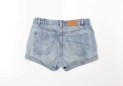 H&M Womens Blue   Cut-Off Shorts Size 30 in
