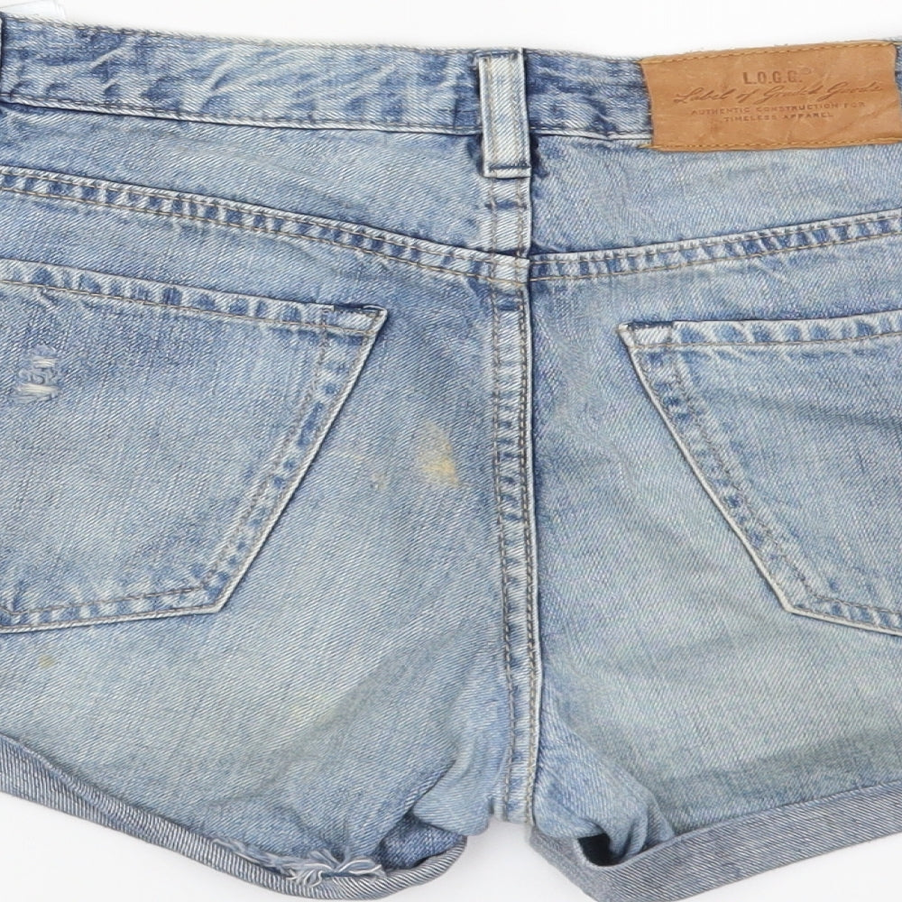 H&M Womens Blue   Cut-Off Shorts Size 30 in