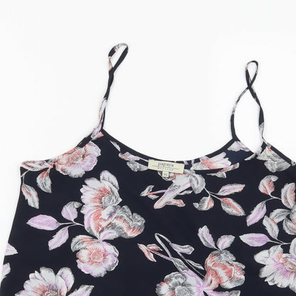 Papaya Womens Blue Floral  Basic Blouse Size 10