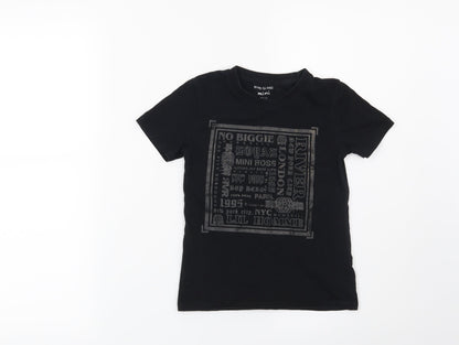 River Island Boys Black   Basic T-Shirt Size 3-4 Years  - London New York