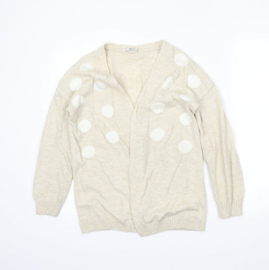 TU Womens Beige Polka Dot  Wrap Jumper Size 10