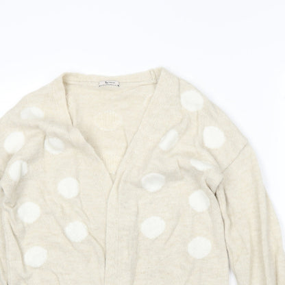 Tu Womens Beige Polka Dot  Wrap Jumper Size 10