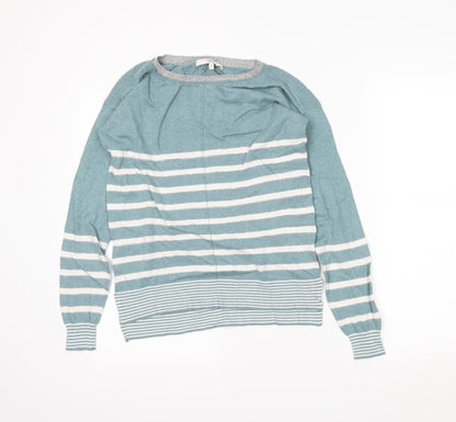 Next Womens Blue Striped  Tunic Jumper Size 8
