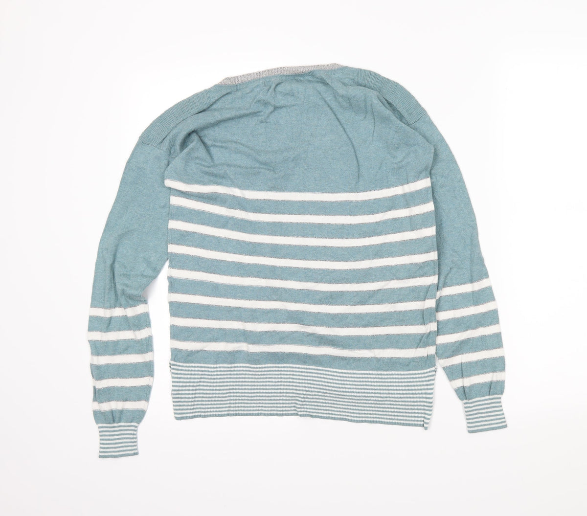 Next Womens Blue Striped  Tunic Jumper Size 8