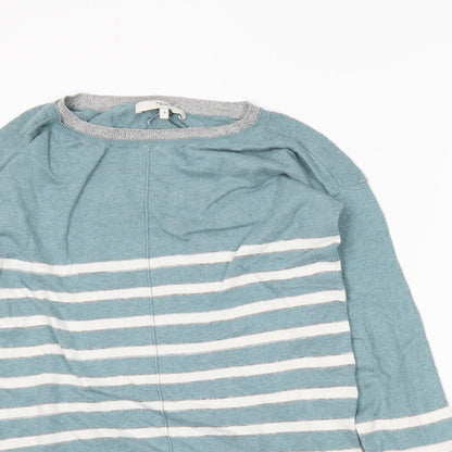 Next Womens Blue Striped  Tunic Jumper Size 8