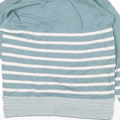 Next Womens Blue Striped  Tunic Jumper Size 8