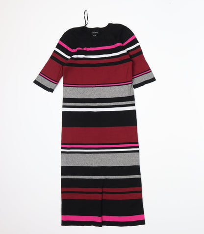 newlook Womens Black Striped  Jumper Dress  Size M