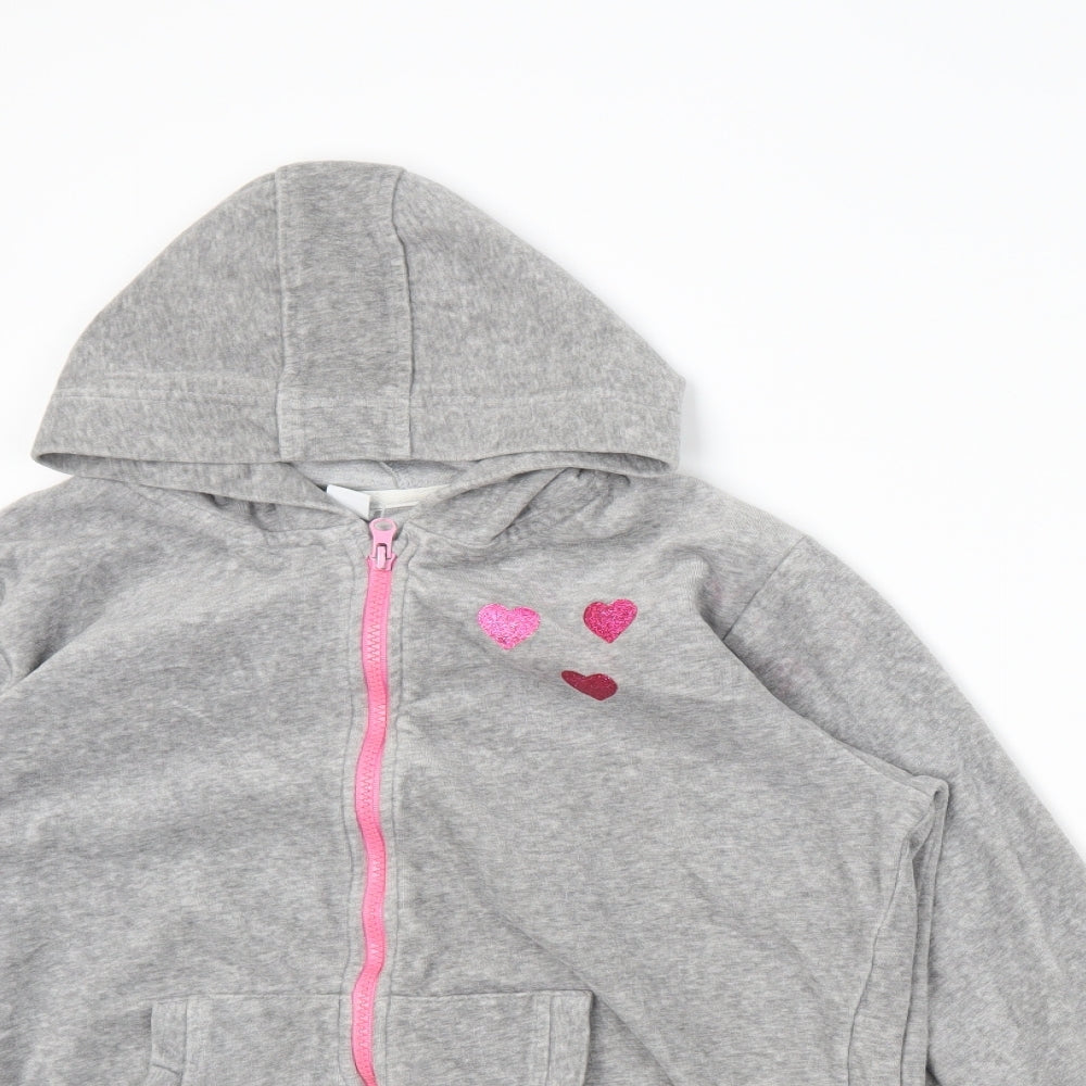 edge Girls Grey   Full Zip Hoodie Size 11-12 Years