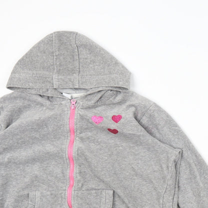 edge Girls Grey   Full Zip Hoodie Size 11-12 Years