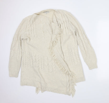 Next Womens Beige   Wrap Jumper Size M