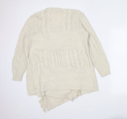 Next Womens Beige   Wrap Jumper Size M